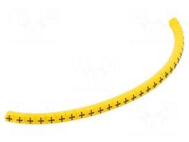 Markers | Marking: + | 1.3÷3mm | PVC | yellow | -30÷60°C | leaded | PA-02