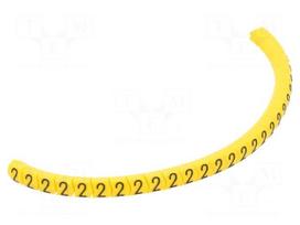 Markers | Marking: 2 | 1.3÷3mm | PVC | yellow | -30÷60°C | leaded | PA-02