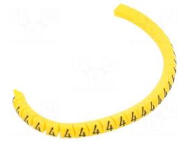 Markers | Marking: 4 | 1.3÷3mm | PVC | yellow | leaded | PA-02 | UL94V-0