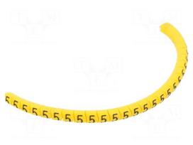 Markers | Marking: 5 | 1.3÷3mm | PVC | yellow | leaded | PA-02 | UL94V-0