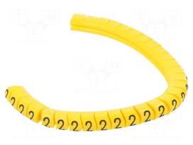 Markers | Marking: 2 | 2.5÷5mm | PVC | yellow | -30÷60°C | leaded | PA-1