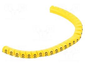 Markers | Marking: 8 | 2.5÷5mm | PVC | yellow | -30÷60°C | leaded | PA-1