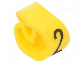 Markers | Marking: 2 | 4÷10mm | PVC | yellow | -30÷60°C | leaded | PA-2