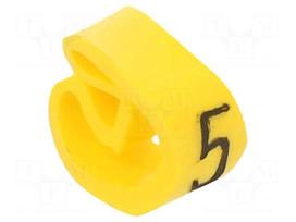 Markers | Marking: 5 | 4÷10mm | PVC | yellow | -30÷60°C | leaded | PA-2