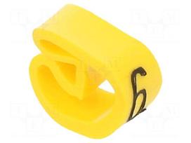 Markers | Marking: 6 | 4÷10mm | PVC | yellow | -30÷60°C | leaded | PA-2