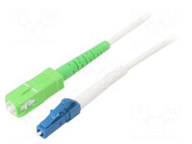 Fiber patch cord | OS2 | LC/UPC,SC/APC | 10m | 9/125um | LSZH | white