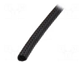 Spiral wrapping | PVC | black | L: 1m | SP | Features: flexible | Øint: 8mm
