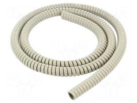 Spiral wrapping | PVC | grey | L: 1m | SP | Features: flexible | Øint: 10mm