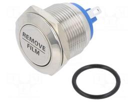 Switch: vandal resistant | Pos: 2 | SPST-NO | 2A/36VDC | IP65 | OFF-(ON)