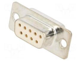 Connector: D-Sub | PIN: 9 | plug | female | for cable | soldering