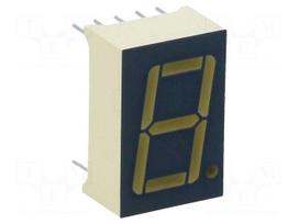Display: LED | 7-segment | 14.22mm | 0.56" | No.char: 1 | red | 31÷97mcd