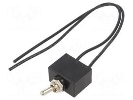 Switch: toggle | Pos: 2 | SPST | OFF-(ON) | 25A/12VDC | Leads: cables