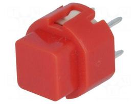 Switch: keypad | Pos: 2 | SPST-NO | 0.01A/35VDC | red | none | THT | Ø12mm