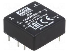 Converter: DC/DC | 30W | Uin: 18÷75VDC | Uout: 12VDC | Iout: 0÷2500mA