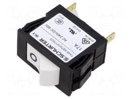 Circuit breaker | 17A | Poles: 1 | SNAP-IN | TA45 2P | Leads: connectors