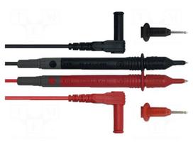Test lead: kit | probe tip,angular banana plug 4mm | Inom: 10A