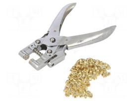 Pliers | for rivets,crimping | 160mm | Kit: rivet set