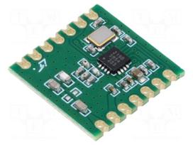 Module: RF | FM receiver | FSK,GFSK,GMSK,MSK,OOK | 868MHz | -119dBm
