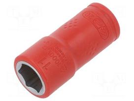 Socket: 6-angles | insulated,socket spanner | HEX 11mm | 1/4"