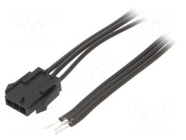 Cable | male | PIN: 3 | 0.4m | 4A | PVC | black-red | TLYp | 0.35mm2