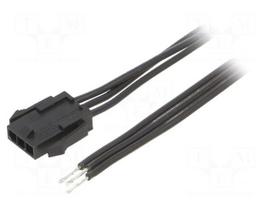 Cable | male | PIN: 3 | 0.6m | 4A | Insulation: PVC | black-red | TLYp
