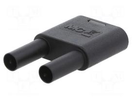 Laboratory connector: 4mm banana | 32A | black | insulated