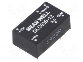 Converter: DC/DC | 3W | Uin: 18÷36VDC | Uout: 12VDC | Uout2: -12VDC | THT