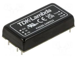 Converter: DC/DC | 60W | Uin: 9÷36VDC | Uout: 24VDC | Iout: 2.5A | THT
