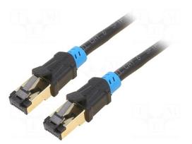 Patch cord | S/FTP | Cat 6 | RJ45 plug,both sides | Cu | 25m | PVC | black