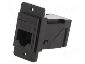 Coupler | coupler | DUALSLIM | Cat 6 | unshielded | 8p8c | angled | 29mm
