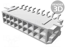 Connector: wire-board | socket | male | PIN: 18 | Micro-Fit 3.0 | SMT