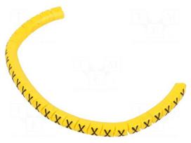 Markers | Marking: X | 1.3÷3mm | PVC | yellow | -30÷60°C | leaded | PA-02