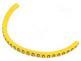 Markers | Marking: O | 1.3÷3mm | PVC | yellow | -30÷60°C | leaded | PA-02