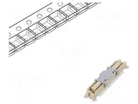 Contact | gold-plated | reel | SMT | on PCBs | 500mA | 0.635mm | 100V