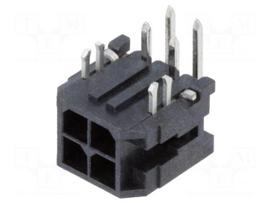 Connector: wire-board | socket | male | PIN: 4 | Micro-Fit 3.0 | 3mm | 2x2