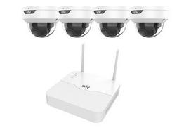 UNV 2MP 4 kanālu WiFi videonovērošanas komplekts (NVR + 4 kupola kameras)