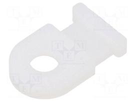 Holder | screw | white | cable ties