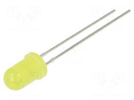 LED | yellow | 5mm | 220mcd | 50° | Front: convex | 2.5÷15VDC | -30÷85°C