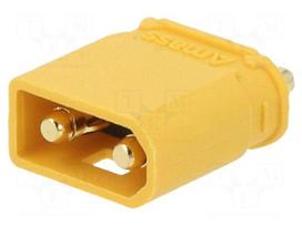 Connector: DC supply | socket | male | XT30 | 20A | 600V | PIN: 2 | straight
