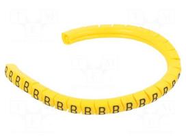 Markers | Marking: B | 1.3÷3mm | PVC | yellow | -30÷60°C | leaded | PA-02