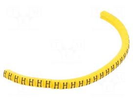 Markers | Marking: H | 1.3÷3mm | PVC | yellow | -30÷60°C | leaded | PA-02