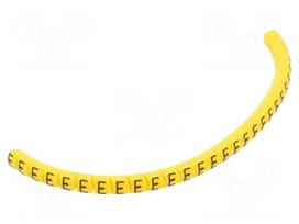 Markers | Marking: E | 1.3÷3mm | PVC | yellow | -30÷60°C | leaded | PA-02