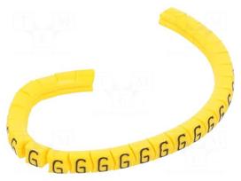 Markers | Marking: G | 1.3÷3mm | PVC | yellow | -30÷60°C | leaded | PA-02