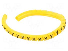 Markers | Marking: Y | 1.3÷3mm | PVC | yellow | -30÷60°C | leaded | PA-02