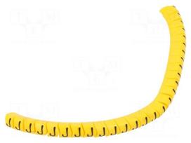 Markers | Marking: J | 2.5÷5mm | PVC | yellow | -30÷60°C | leaded | PA-1