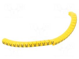 Markers | Marking: W | 2.5÷5mm | PVC | yellow | -30÷60°C | leaded | PA-1