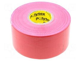 Tape: duct | W: 48mm | L: 25m | Thk: 0.25mm | red | natural caoutchouc
