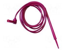 Test lead: single | 20A | probe tip,angular banana plug 4mm | red
