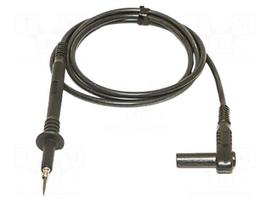 Test lead: single | 20A | probe tip,angular banana plug 4mm | black