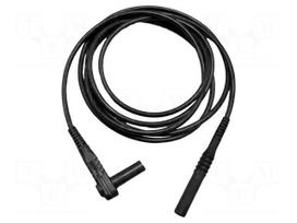 Test lead: single | 20A | banana plug 4mm,angular banana plug 4mm